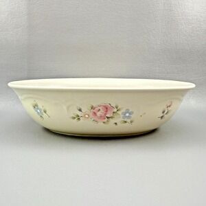 Pfaltzgraff Tea Rose Vegetable Bowl  Pink Floral Stoneware Serving Cottagecore